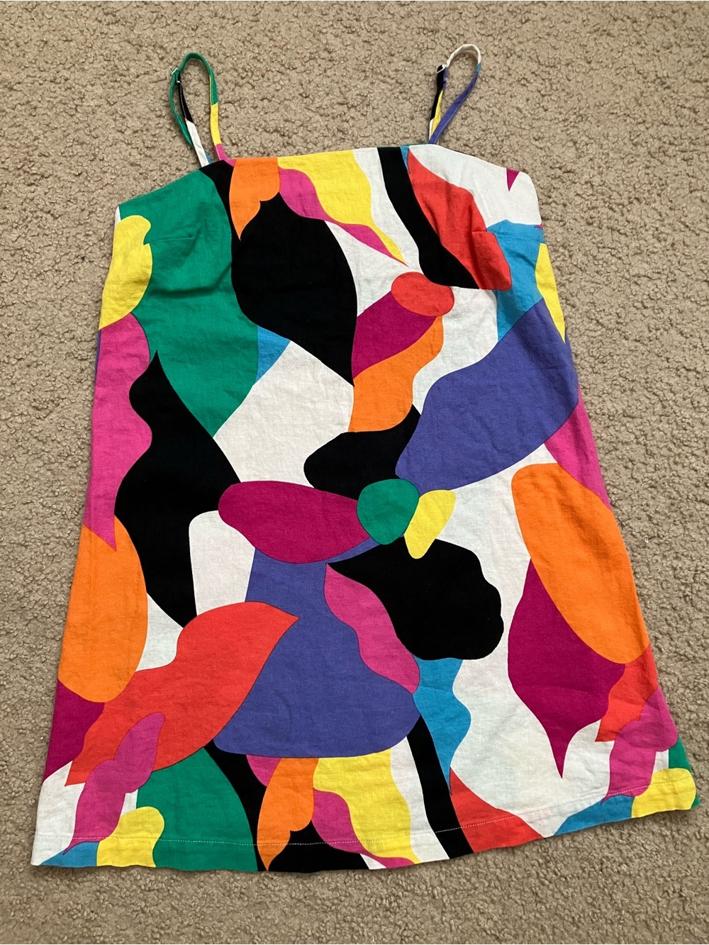 A new day colorful linen abstract dress